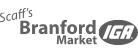 A theme logo of Scaff's Branford Market